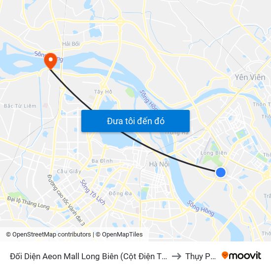 Đối Diện Aeon Mall Long Biên (Cột Điện T4a/2a-B Đường Cổ Linh) to Thụy Phương map