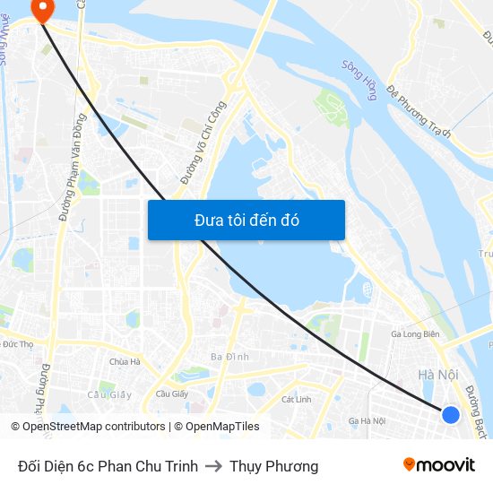 Đối Diện 6c Phan Chu Trinh to Thụy Phương map