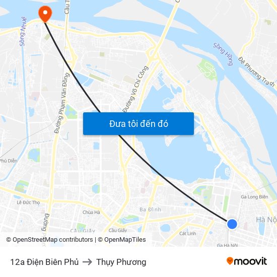 12a Điện Biên Phủ to Thụy Phương map