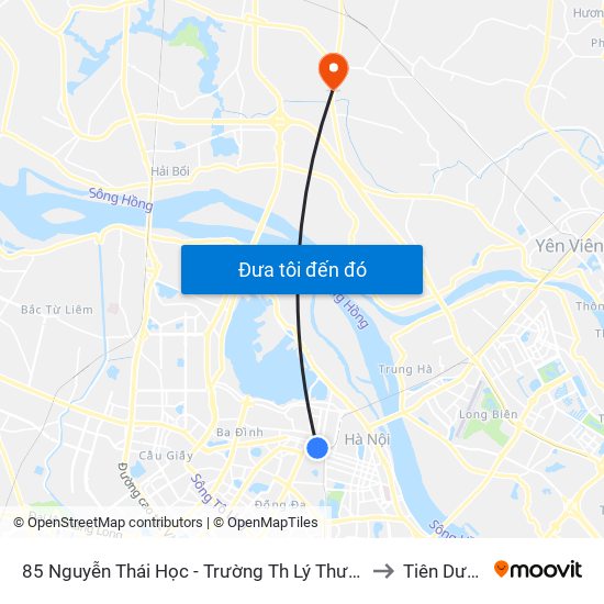 85 Nguyễn Thái Học - Trường Th Lý Thường Kiệt to Tiên Dương map