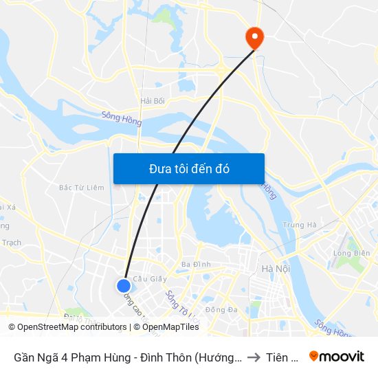 Gần Ngã 4 Phạm Hùng - Đình Thôn (Hướng Đi Khuất Duy Tiến)-Cột Sau to Tiên Dương map