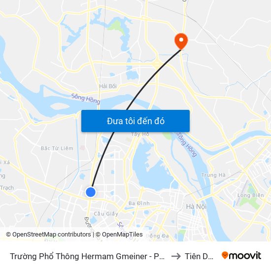 Trường Phổ Thông Hermam Gmeiner - Phạm Văn Đồng to Tiên Dương map