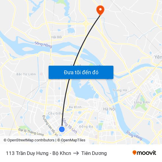 113 Trần Duy Hưng - Bộ Khcn to Tiên Dương map