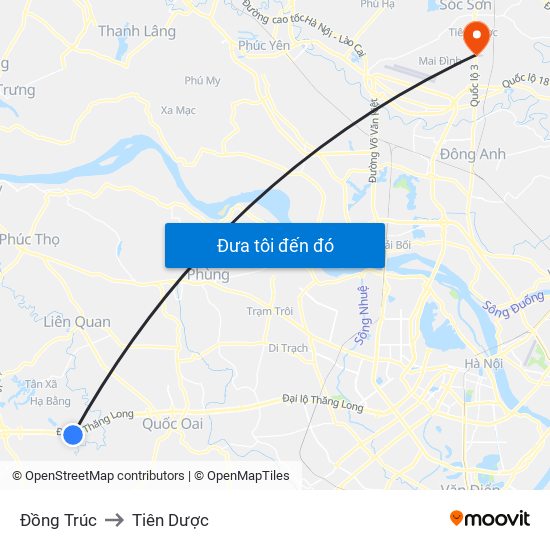 Đồng Trúc to Tiên Dược map