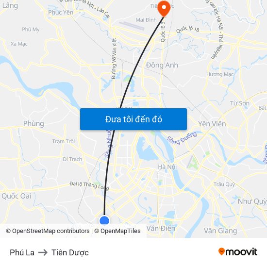 Phú La to Tiên Dược map