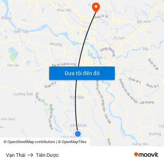 Vạn Thái to Tiên Dược map