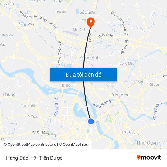 Hàng Đào to Tiên Dược map