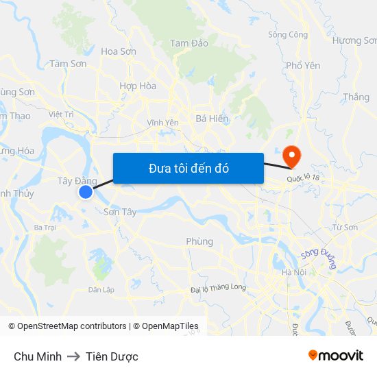 Chu Minh to Tiên Dược map