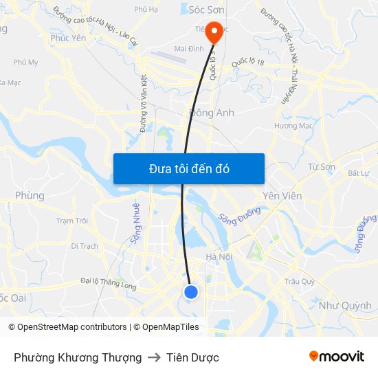 Phường Khương Thượng to Tiên Dược map