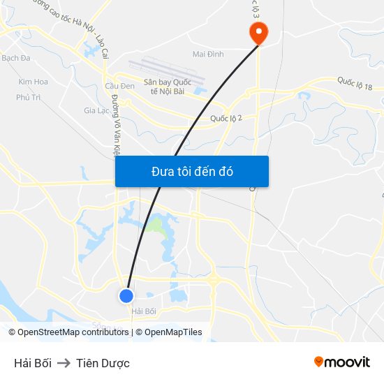 Hải Bối to Tiên Dược map