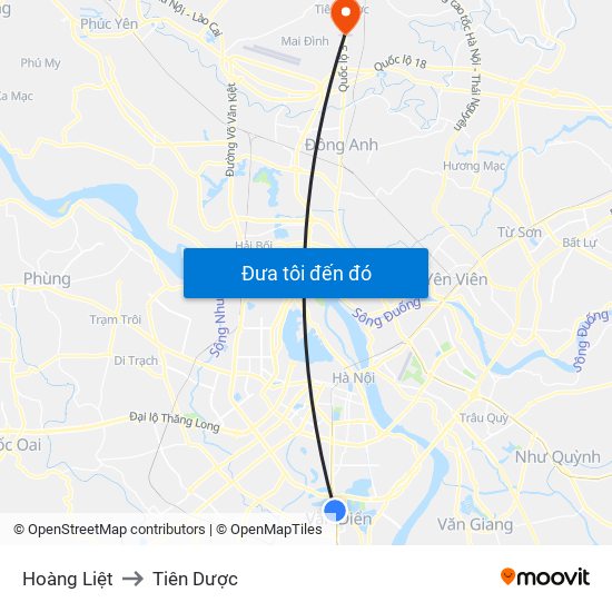 Hoàng Liệt to Tiên Dược map