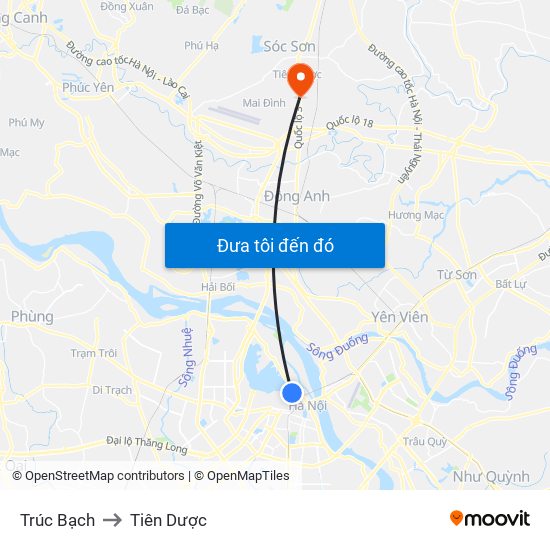 Trúc Bạch to Tiên Dược map