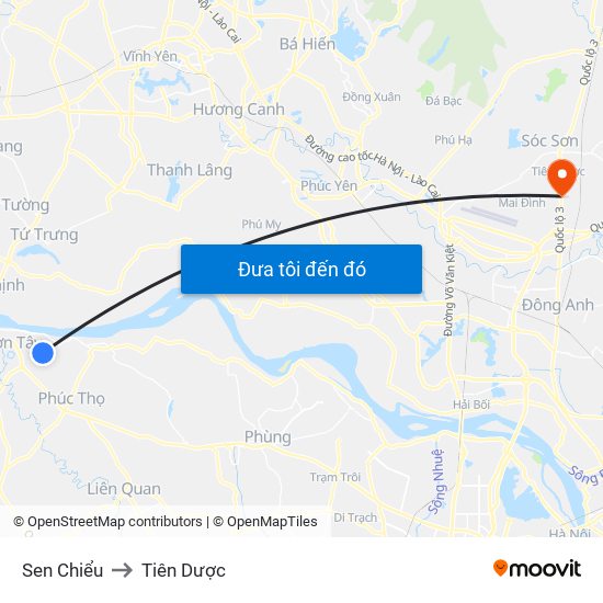 Sen Chiểu to Tiên Dược map