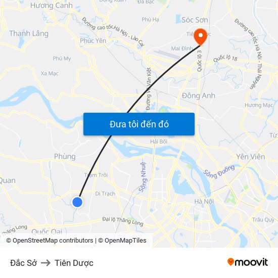 Đắc Sở to Tiên Dược map