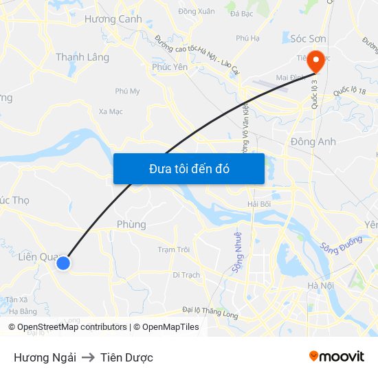 Hương Ngải to Tiên Dược map