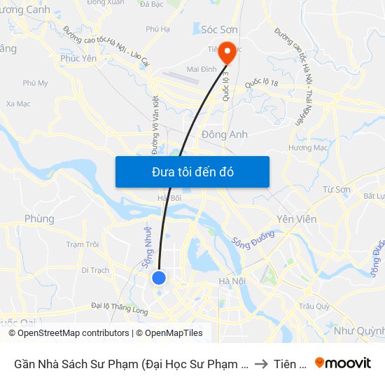 Gần Nhà Sách Sư Phạm (Đại Học Sư Phạm Hà Nội) - 136 Xuân Thủy to Tiên Dược map