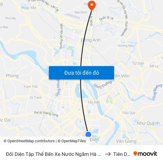 Đối Diện Tập Thể Bến Xe Nước Ngầm Hà Nội - Ngọc Hồi to Tiên Dược map