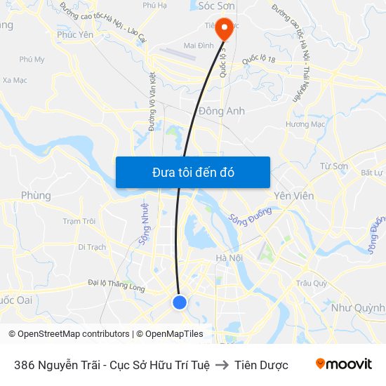 386 Nguyễn Trãi - Cục Sở Hữu Trí Tuệ to Tiên Dược map