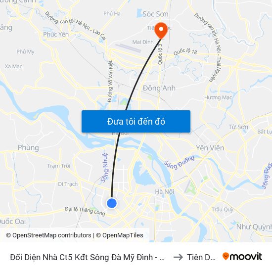 Đối Diện Nhà Ct5 Kđt Sông Đà Mỹ Đình - Phạm Hùng to Tiên Dược map