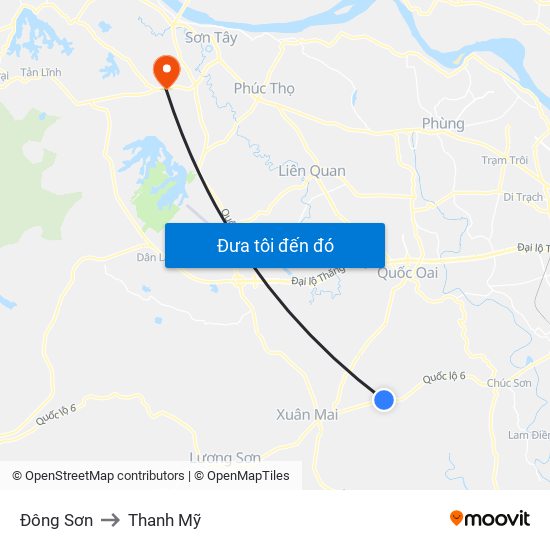 Đông Sơn to Thanh Mỹ map
