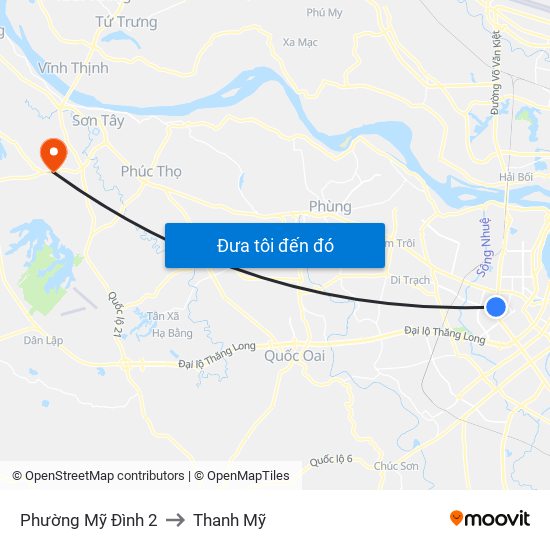 Phường Mỹ Đình 2 to Thanh Mỹ map