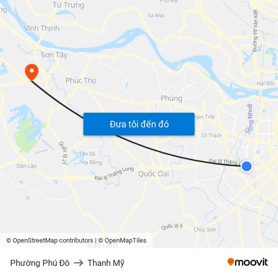 Phường Phú Đô to Thanh Mỹ map