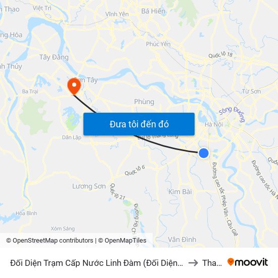Đối Diện Trạm Cấp Nước Linh Đàm (Đối Diện Chung Cư Hh1c) - Nguyễn Hữu Thọ to Thanh Mỹ map