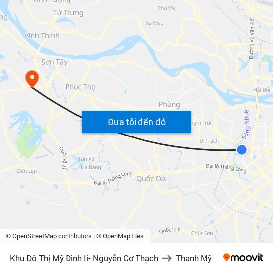 Khu Đô Thị Mỹ Đình Ii- Nguyễn Cơ Thạch to Thanh Mỹ map