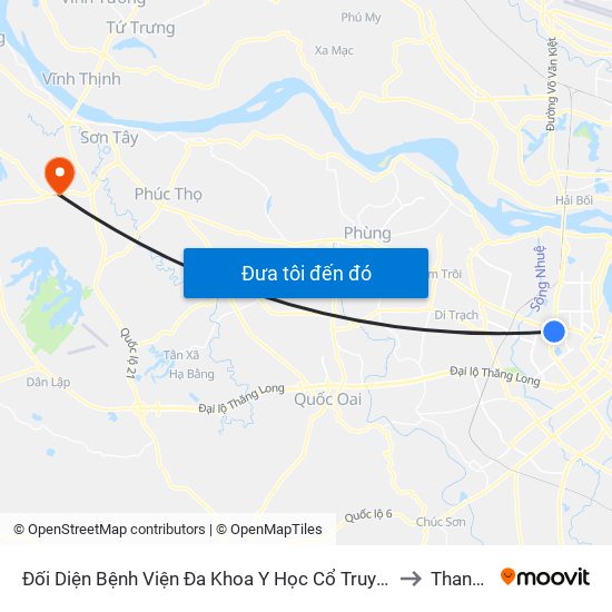 Đối Diện Bệnh Viện Đa Khoa Y Học Cổ Truyền - Phạm Hùng to Thanh Mỹ map