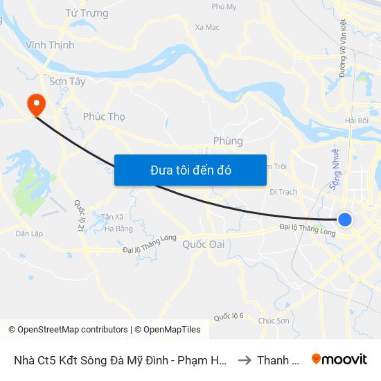 Nhà Ct5 Kđt Sông Đà Mỹ Đình - Phạm Hùng to Thanh Mỹ map