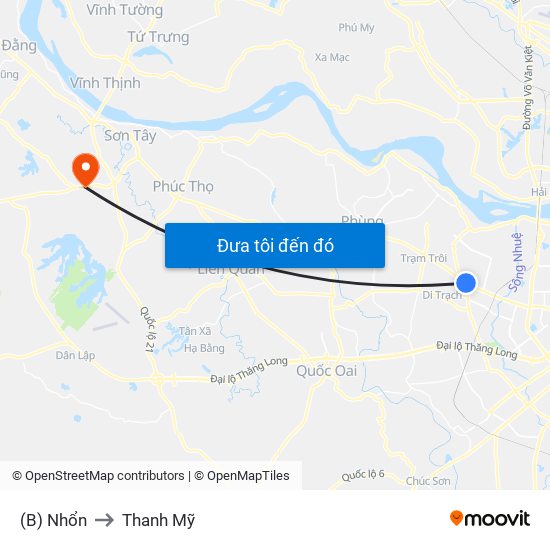 (B) Nhổn to Thanh Mỹ map