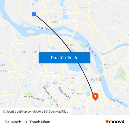 Đại Mạch to Thanh Nhàn map