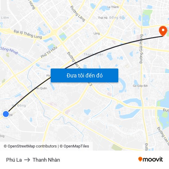Phú La to Thanh Nhàn map