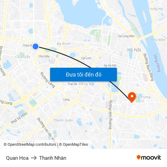 Quan Hoa to Thanh Nhàn map