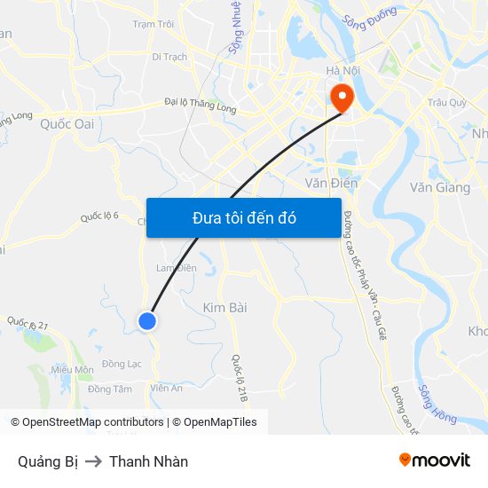 Quảng Bị to Thanh Nhàn map