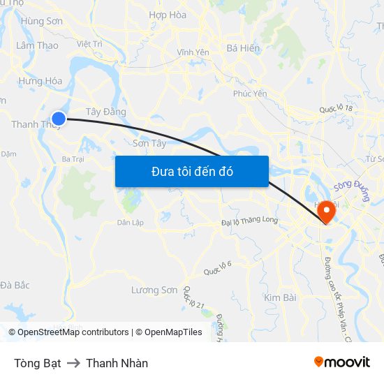 Tòng Bạt to Thanh Nhàn map