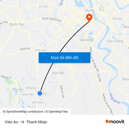 Viên An to Thanh Nhàn map