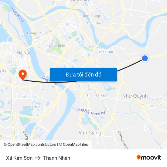 Xã Kim Sơn to Thanh Nhàn map