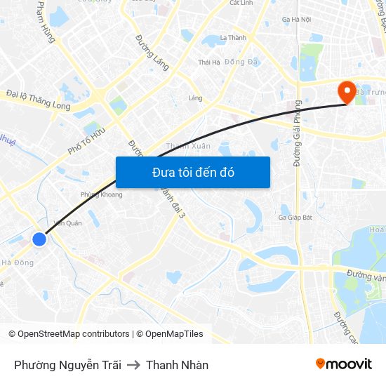 Phường Nguyễn Trãi to Thanh Nhàn map