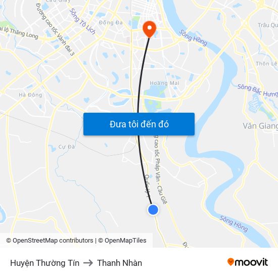 Huyện Thường Tín to Thanh Nhàn map