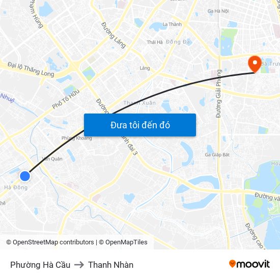 Phường Hà Cầu to Thanh Nhàn map