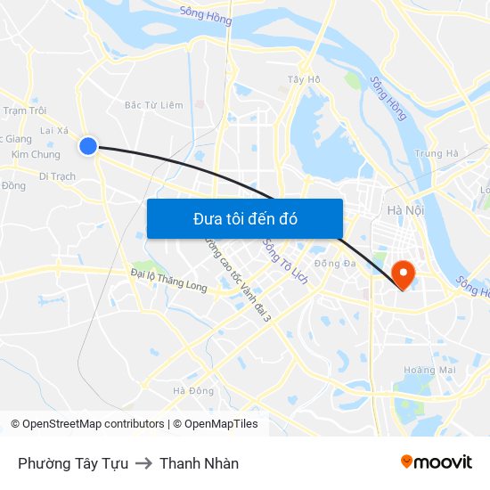 Phường Tây Tựu to Thanh Nhàn map