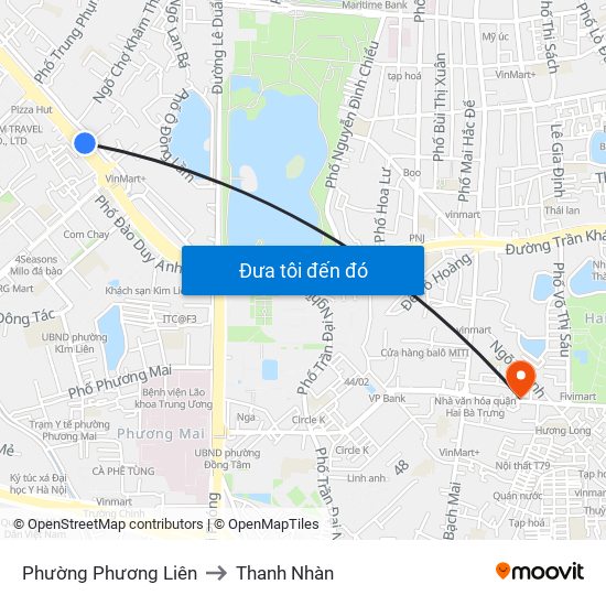 Phường Phương Liên to Thanh Nhàn map