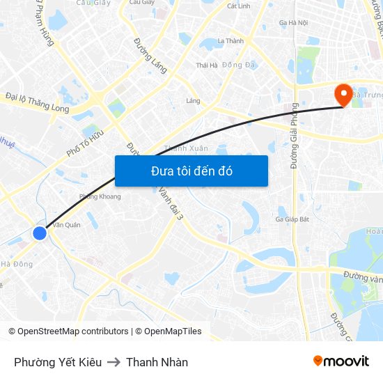 Phường Yết Kiêu to Thanh Nhàn map