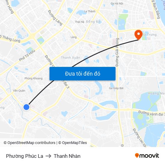 Phường Phúc La to Thanh Nhàn map