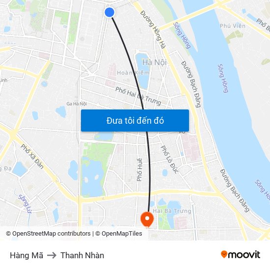 Hàng Mã to Thanh Nhàn map