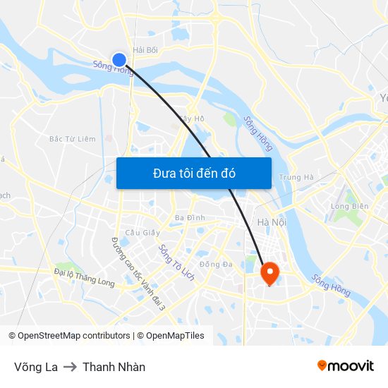 Võng La to Thanh Nhàn map