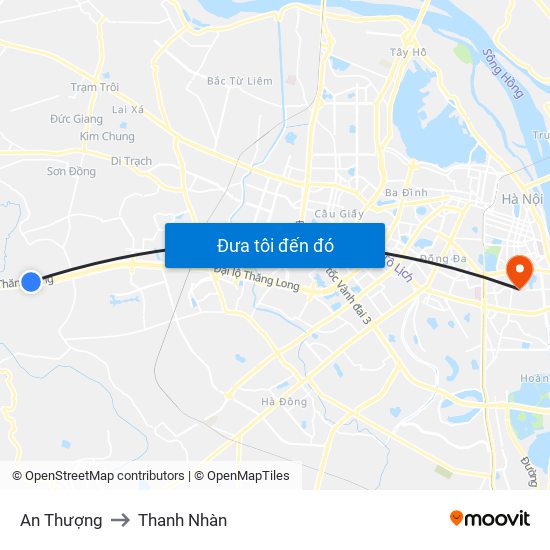 An Thượng to Thanh Nhàn map