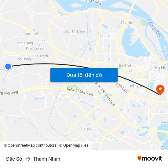 Đắc Sở to Thanh Nhàn map