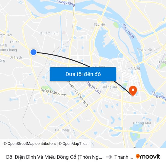 Đối Diện Đình Và Miếu Đồng Cổ (Thôn Nguyên Xá) - Đường 32 to Thanh Nhàn map